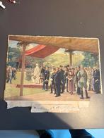 Antieke  / prent Willy Sluiter 1936 Koningin Wilhelmina, Verzenden, Landmacht, Nederland