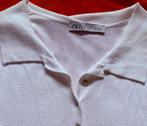 Zara witte gebreide top, zo goed als nieuw, maat L, Wit, Maat 42/44 (L), Ophalen of Verzenden, Zo goed als nieuw