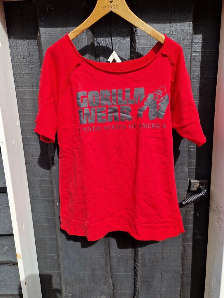 ROOD SWEATSTOF TSHIRT GORILLA WEAR MAAT L/XL, Gorilla wear, Maat 42/44 (L), Ophalen of Verzenden, Zo goed als nieuw