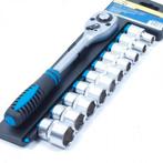 Dopppen 1/2" inclusief Ratel 11 Delig, Ophalen of Verzenden, Nieuw