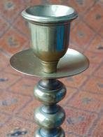 Mooie antieke Engelse kandelaar van koper en ijzer 25 cm., Antiek en Kunst, Antiek | Kandelaars, Ophalen of Verzenden, Koper of Brons