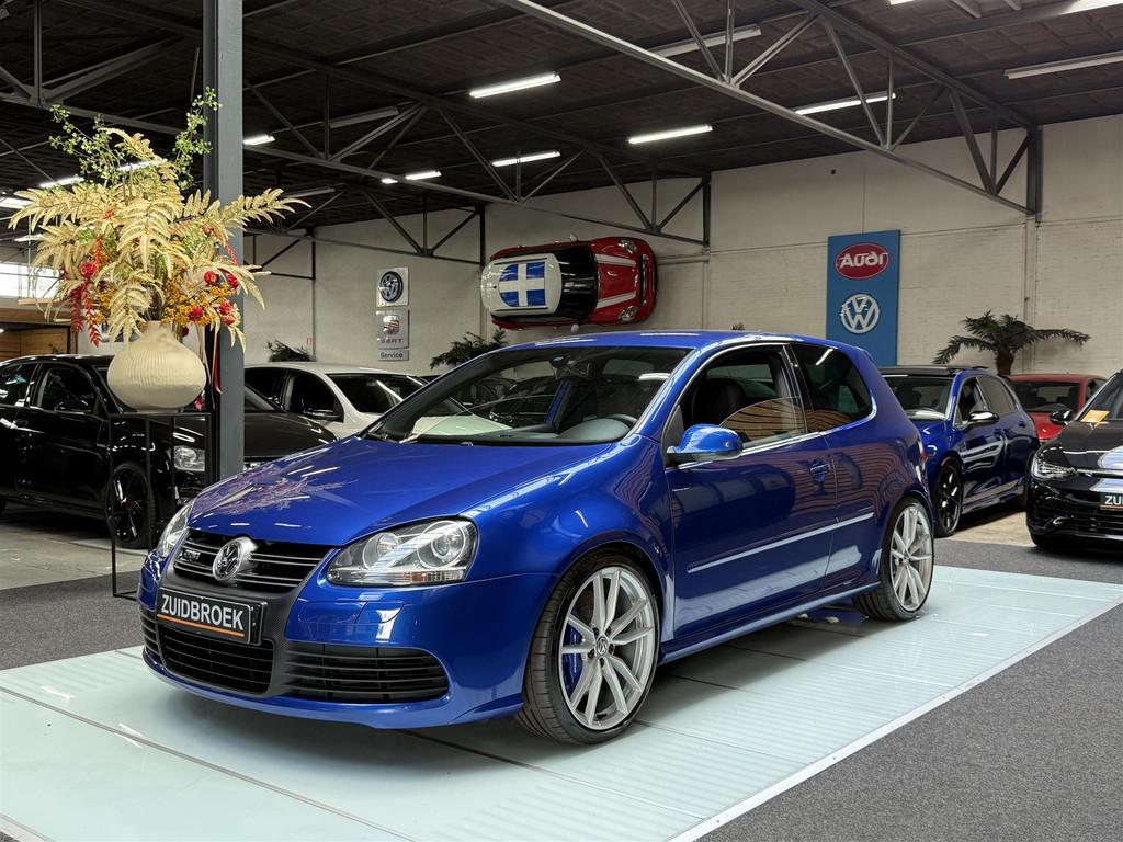 Volkswagen Golf R32 3.2 V6 Cruise Clima Leer (bj 2007), Auto's, Gebruikt, Blauw, Bedrijf, Handgeschakeld