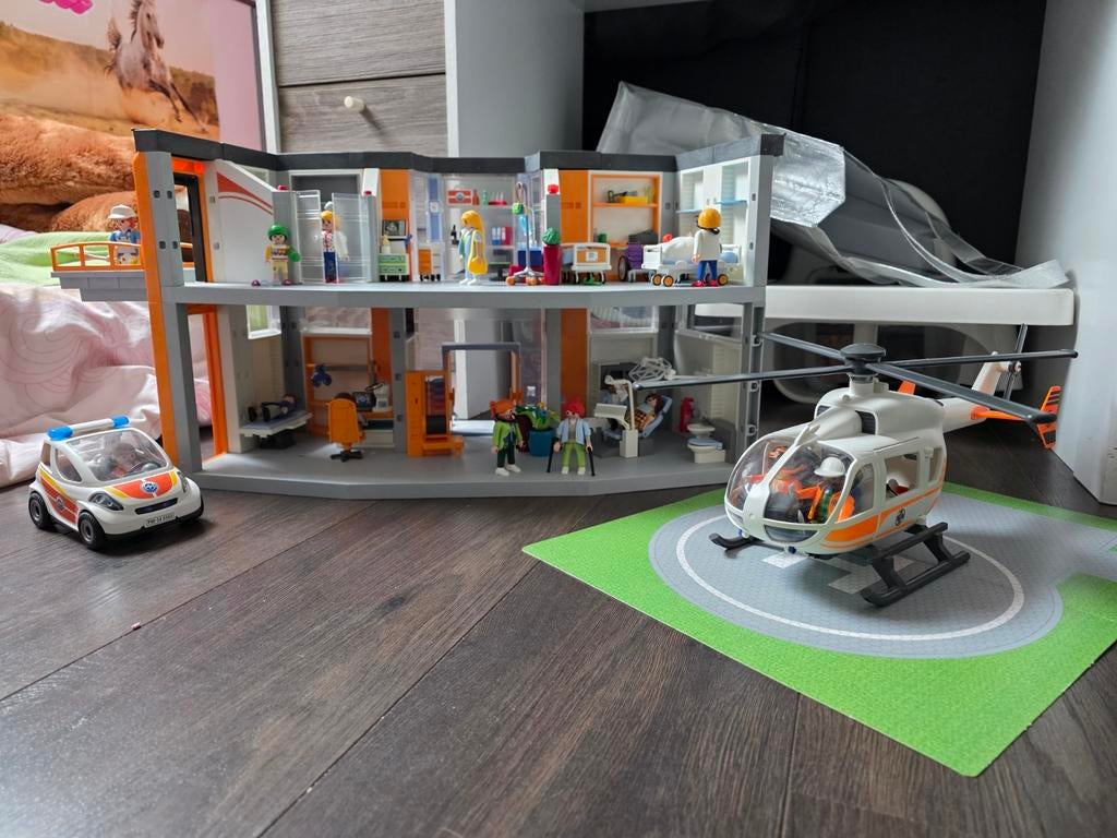 Playmobil Ziekenhuis met Tandarts, Oogarts en Helikopter, Ophalen of Verzenden, Gebruikt, Jongen of Meisje