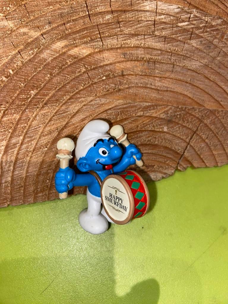 Smurfen trommel smurf 50 jaar, Ophalen of Verzenden, Zo goed als nieuw, Verschillende Smurfen