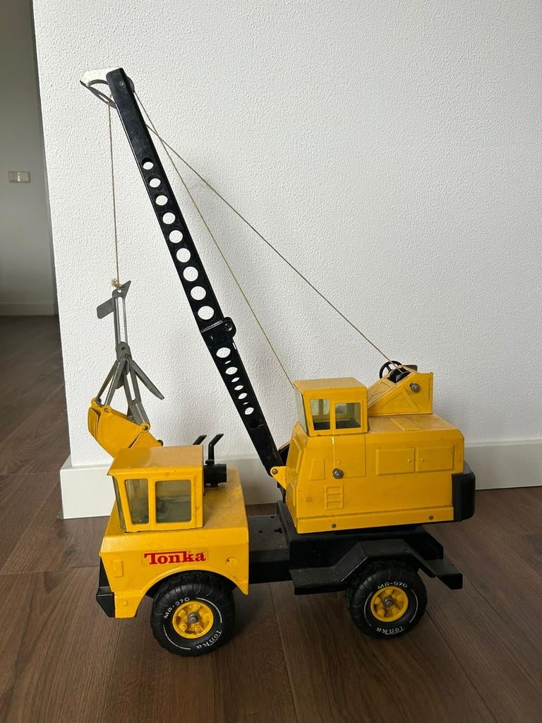 Tonka Takelwagen - Vintage Speelgoed Kraanwagen, Verzamelen, Speelgoed, Ophalen, Gebruikt