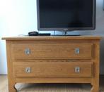 Massief eikenhouten ladekast met 2 laden, Ophalen, Gebruikt, 1 of 2 laden, Eikenhout