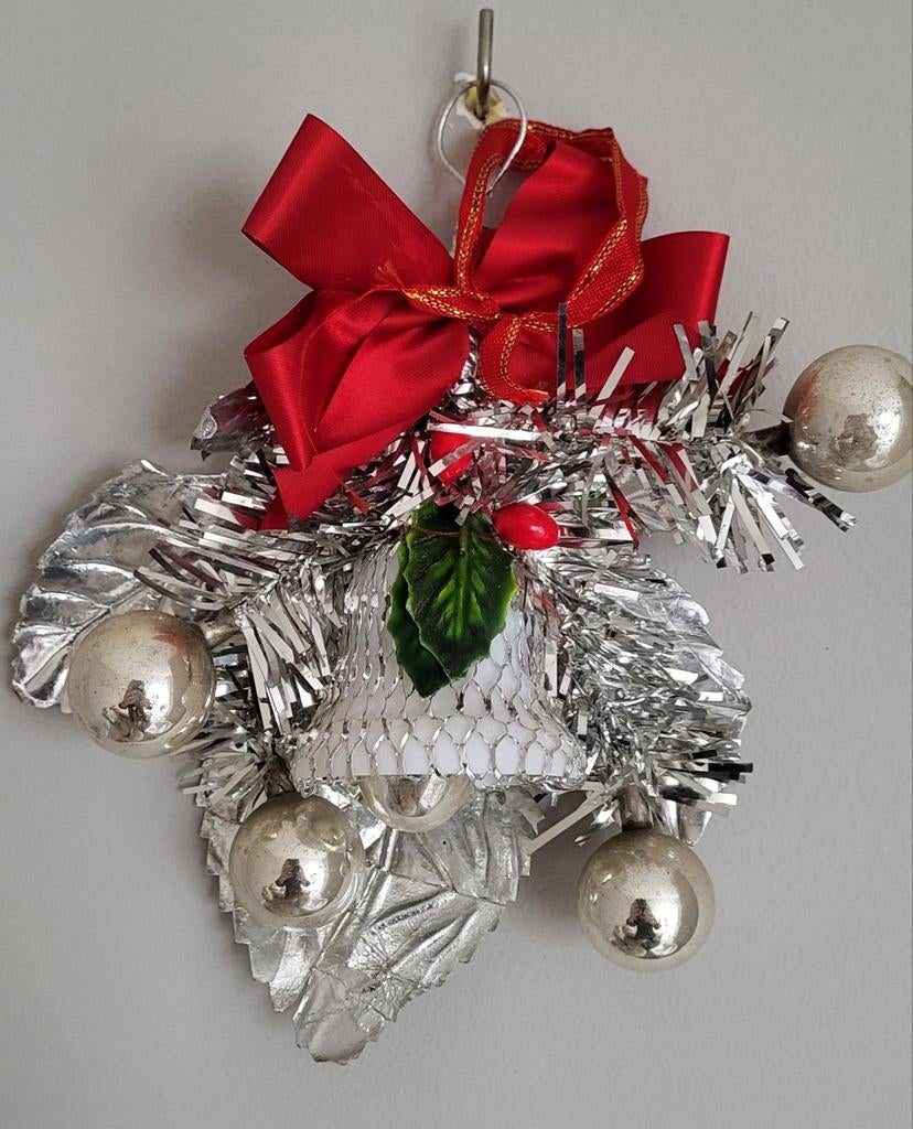 Vintage Kerstversiering met Bel en Strik, Ophalen of Verzenden, Zo goed als nieuw