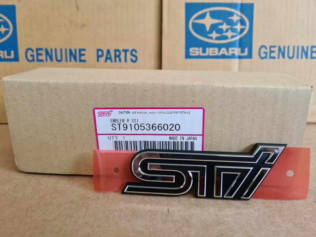 subaru sti kofferbak badge silver nieuw oem ST9105366020, Ophalen of Verzenden, Nieuw