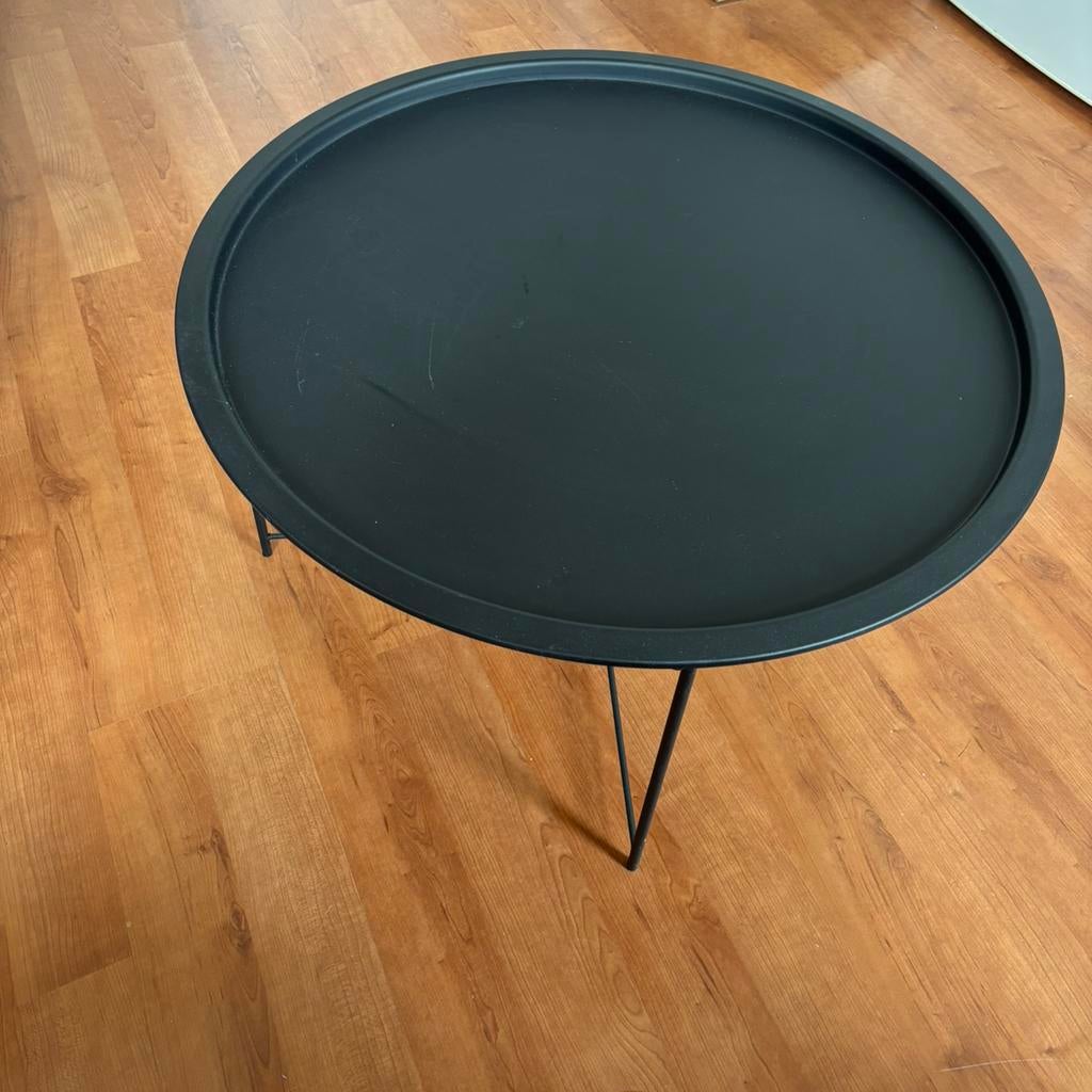 Bijzettafel, Ophalen, Minder dan 45 cm, Rond, Zo goed als nieuw