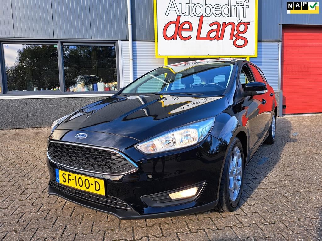 Ford Focus Wagon 1.0 Lease Edition mooie luxe uitv. 92.000km, Gebruikt, Zwart, Origineel Nederlands, Handgeschakeld
