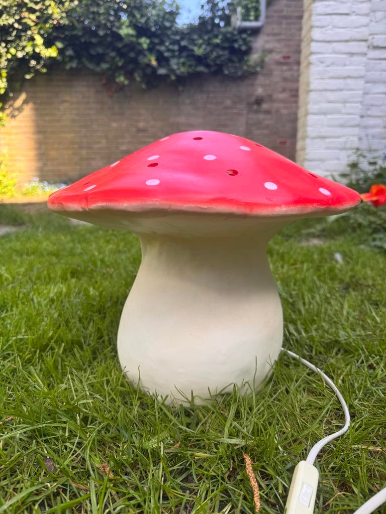 Heico grote paddestoel lamp - 30 cm hoog en breed, Ophalen of Verzenden, Gebruikt, Kunststof, Minder dan 50 cm