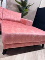 NIEUW Luxe Velvet Velours U-Bank /Hoekbank - Oudroze - 350cm, -, -, Hoekbank, Ophalen of Verzenden