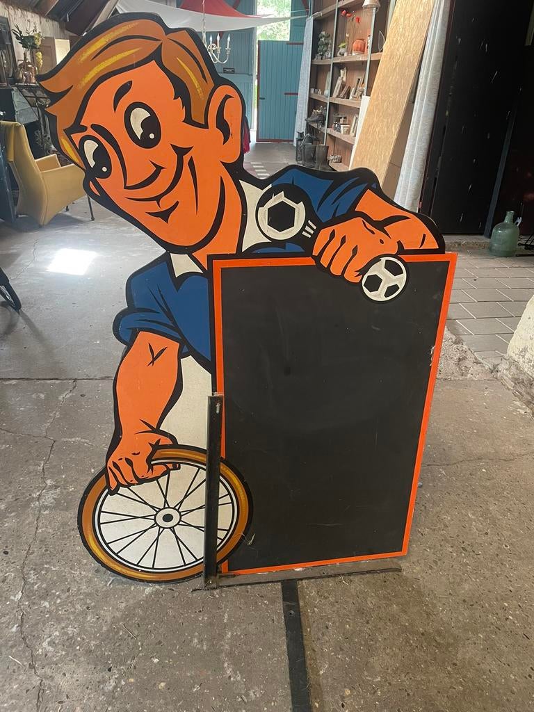 Antiek fietsenmaker stoepbord, Ophalen, Zo goed als nieuw