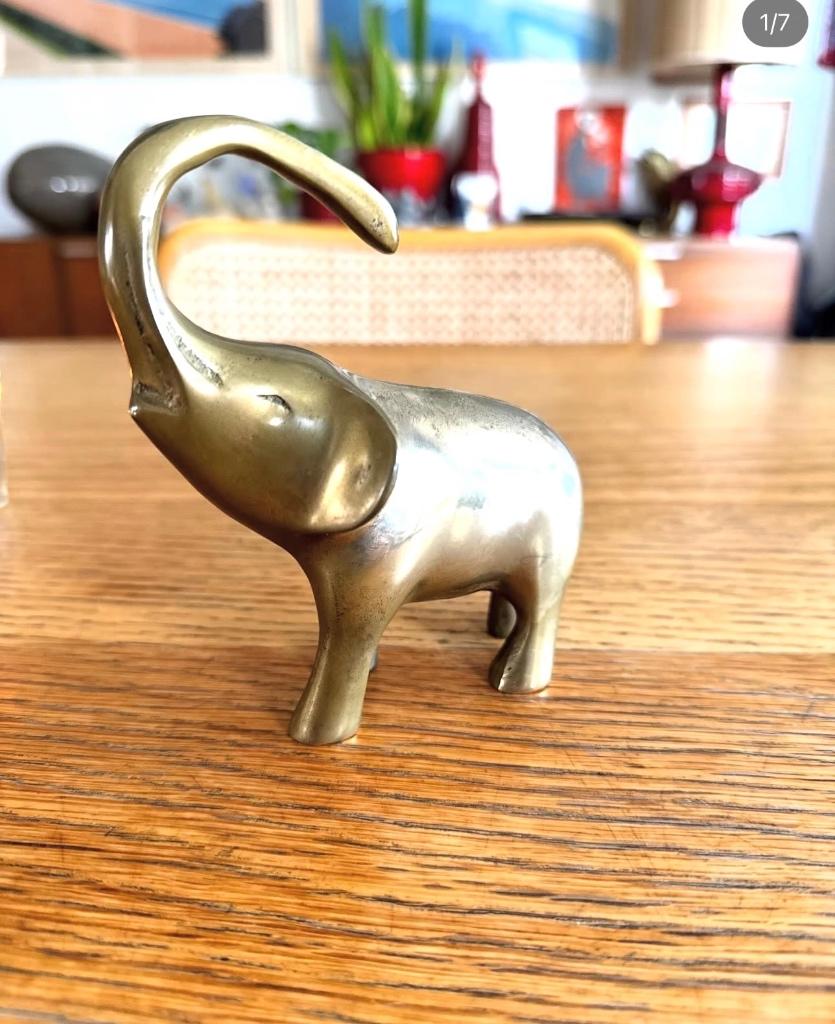 Olifant in messing, Antiek en Kunst, Antiek | Koper en Brons, Ophalen of Verzenden