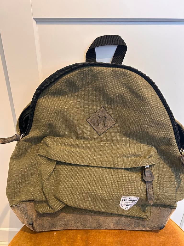 Vintage Norländer Collection Rugzak - Groen, Overige merken, Gebruikt, 25 tot 40 cm, Ophalen of Verzenden