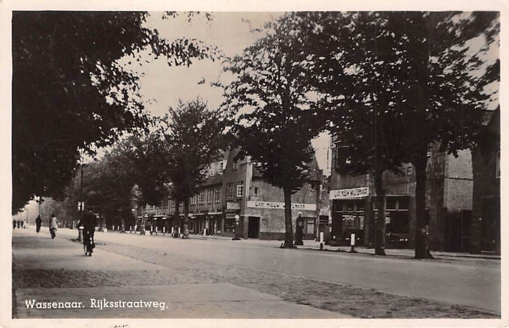 Wassenaar Rijksstraatweg garage Jansen Benzinepomp, Ophalen of Verzenden, 1920 tot 1940, Gelopen, Zuid-Holland