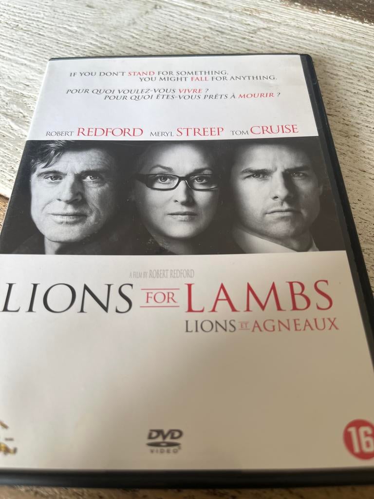 Lions for Lambs DVD, Cd's en Dvd's, Dvd's | Drama, Vanaf 16 jaar, Ophalen of Verzenden, Zo goed als nieuw, Drama