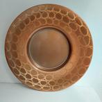 Schaal goudkleurig, Ophalen of Verzenden, Zo goed als nieuw, Rond, Glas