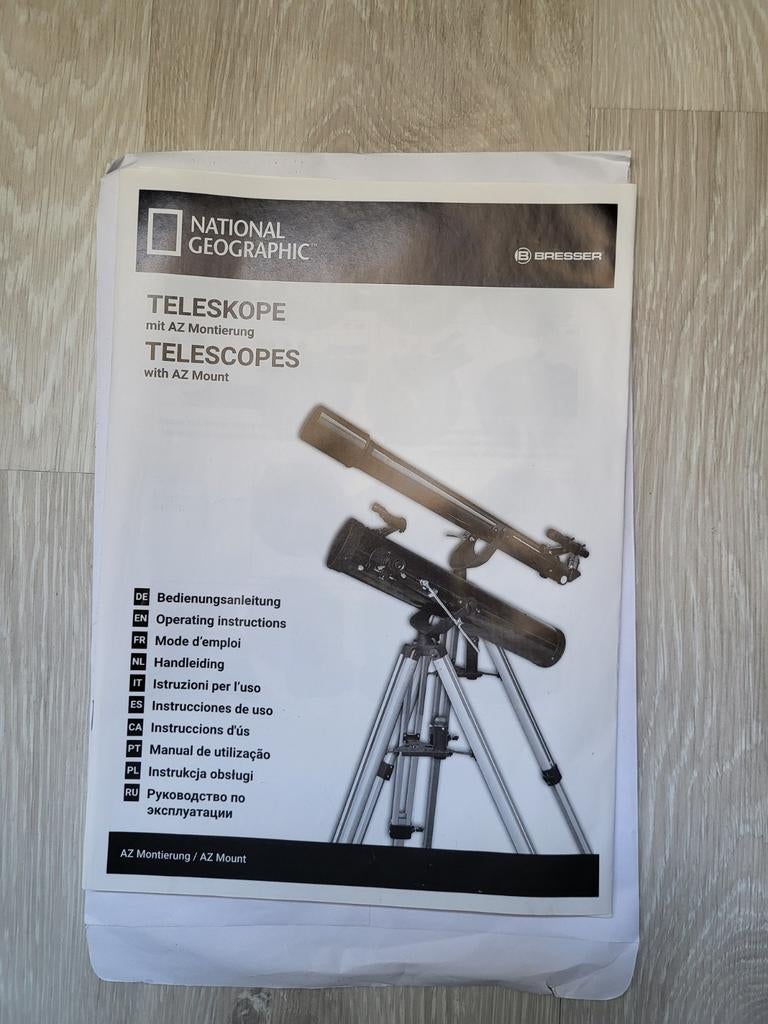 National Geographic Bresser Telescoop met AZ Montering, Ophalen, 80 tot 200 mm, Met statief, Spiegeltelescoop (reflector)