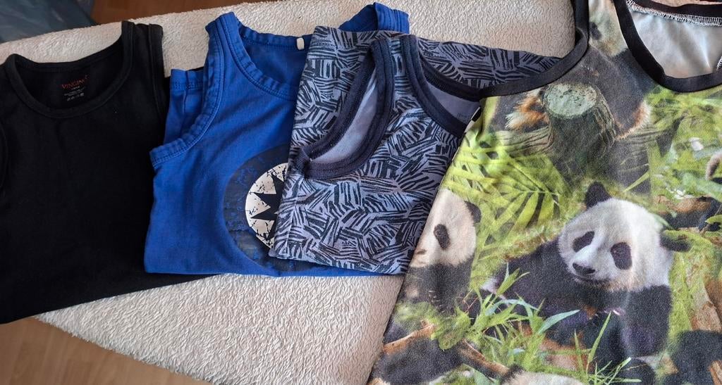 Vier hemdjes maat 110/116, Kinderen en Baby's, Kinderkleding | Maat 110, Ophalen of Verzenden, Gebruikt, Jongen of Meisje, Nacht- of Onderkleding