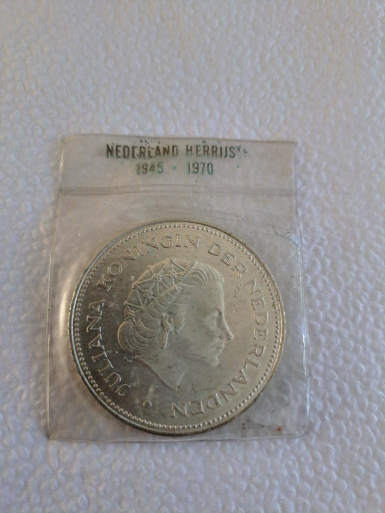 Zilveren 10 Gulden Juliana Nederland Herrijst 1945-1970, Koningin Juliana, Zilver, Ophalen of Verzenden, Losse munt