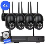 Teceye WiFi beveiligingsset 4 camera's + 500GB opslag CCTV, Ophalen of Verzenden, Nieuw, Buitencamera