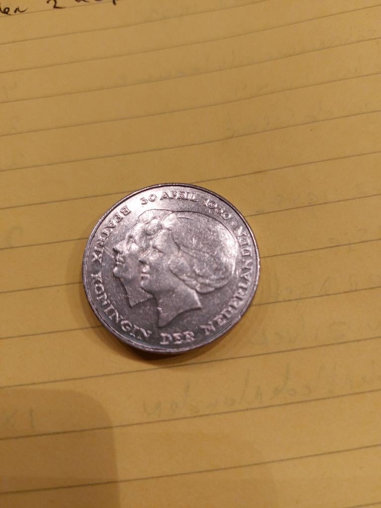 2,50 rijksdaalder tweekoppige 1980. 2 stuk aanwezig per stuk, Ophalen of Verzenden