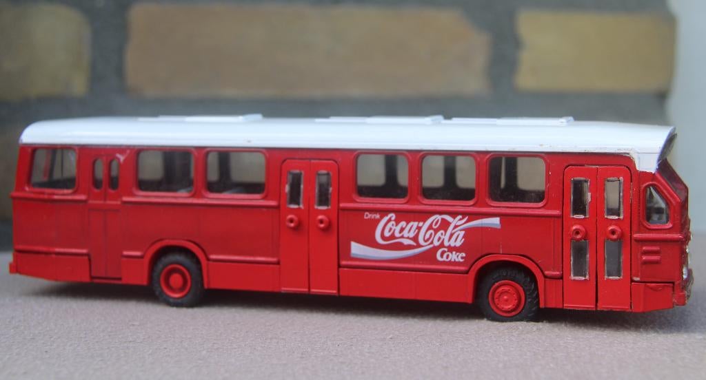 daf coca cola stadsbus citybus bus (lion-toy's) mooie staat, Ophalen of Verzenden, Zo goed als nieuw, Bus of Vrachtwagen, Lion Toys