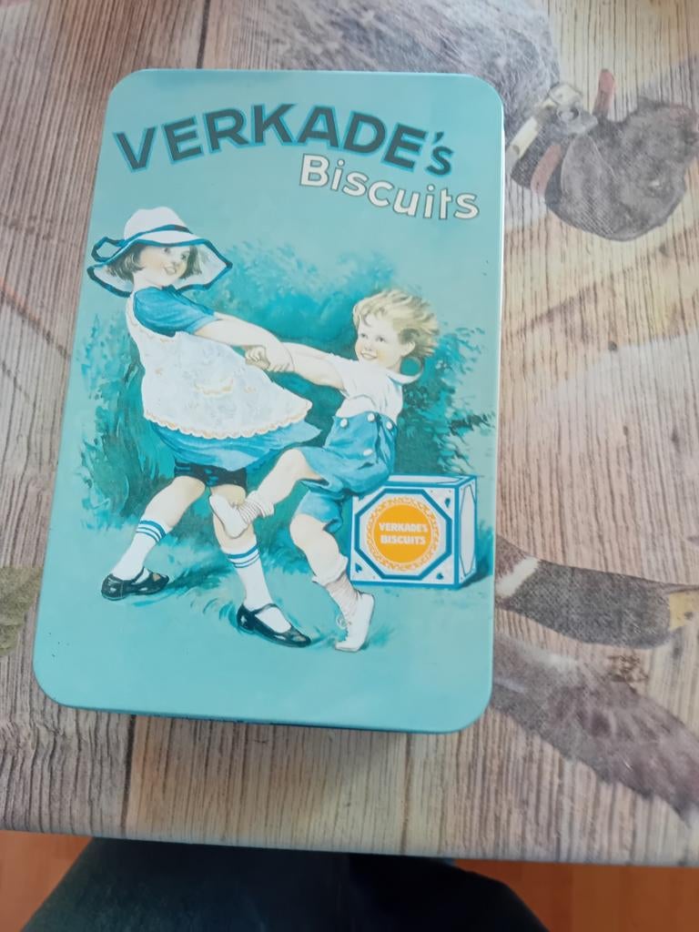 Koekjes blik verkade, Verzamelen, Blikken, Ophalen of Verzenden, Gebruikt, Koek(jes), Verkade