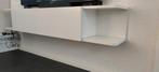 Zwevend wit tv-meubel met opbergruimte, Overige materialen, 100 tot 150 cm, Ophalen of Verzenden, Zo goed als nieuw
