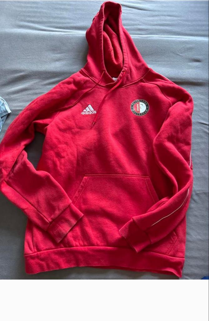 Adidas Feyenoord Hoodie Rood Maat M, Ophalen of Verzenden, Gedragen, Rood
