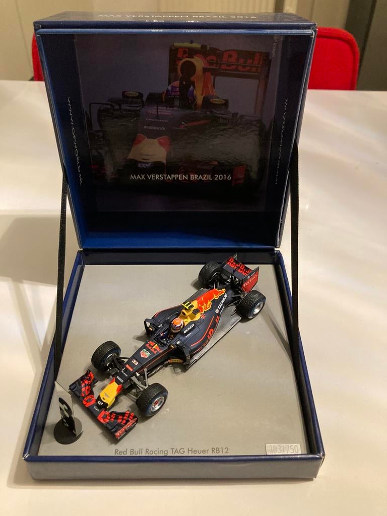 Max Verstappen rb12 brazil 2016 gpworld box 1/43, Ophalen of Verzenden, Nieuw, Formule 1
