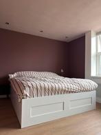 IKEA Brimnes bed 180x200 met Lönset lattenbodems, Huis en Inrichting, Slaapkamer | Bedden, Ophalen, Wit, Tweepersoons, Zo goed als nieuw