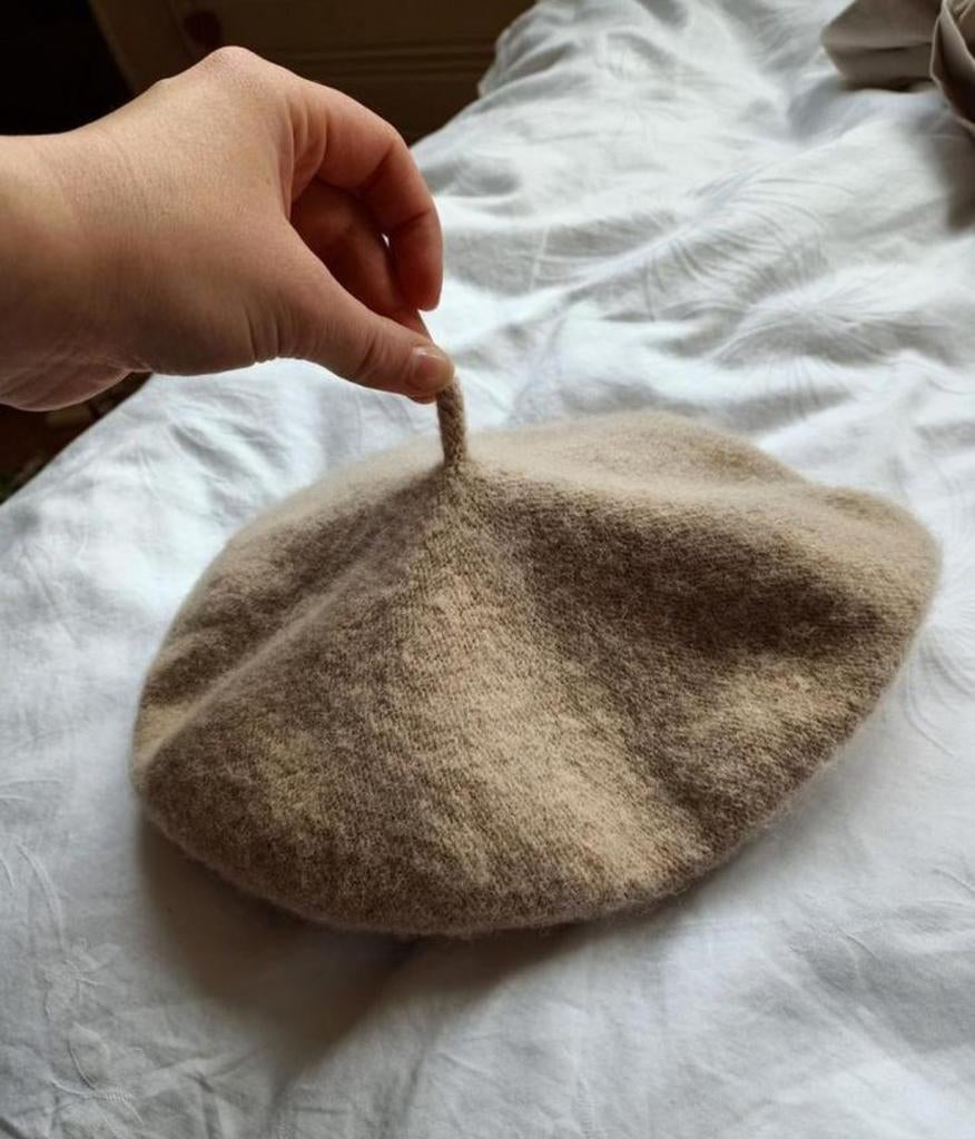 Beige wollen baret - One size, Hoed, Nieuw, Onbekend, One size fits all