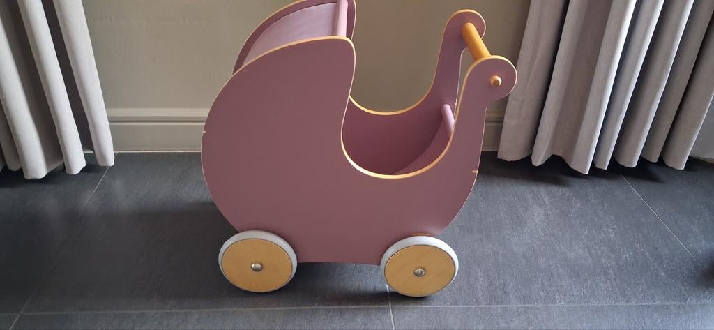 Houten poppenwagentje Sebra, Ophalen, Gebruikt