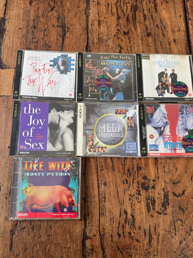 Zeldzame Philips CD-i collectie: Pink Floyd, Bon Jovi, Monty, Vanaf 16 jaar, Ophalen of Verzenden, Gebruikt