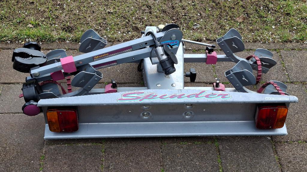 Spinder fietsendrager voor 2 fietsen, Ophalen, 2 fietsen, Gebruikt, Trekhaakdrager