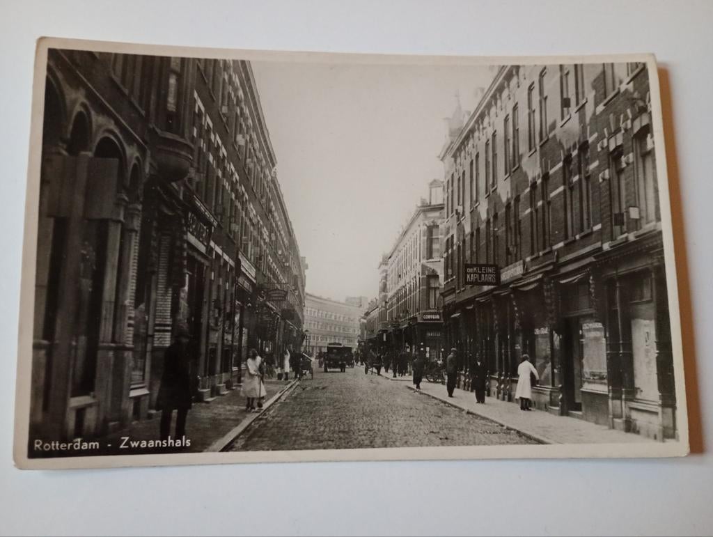 Fotokaart Rotterdam Zwaanshals, Ophalen of Verzenden, 1920 tot 1940, Ongelopen, Zuid-Holland