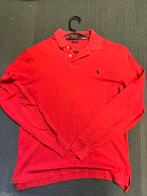 Ralph Lauren polo lange mouwen shirt rood M, Verzenden, Zo goed als nieuw, Maat 48/50 (M), Rood