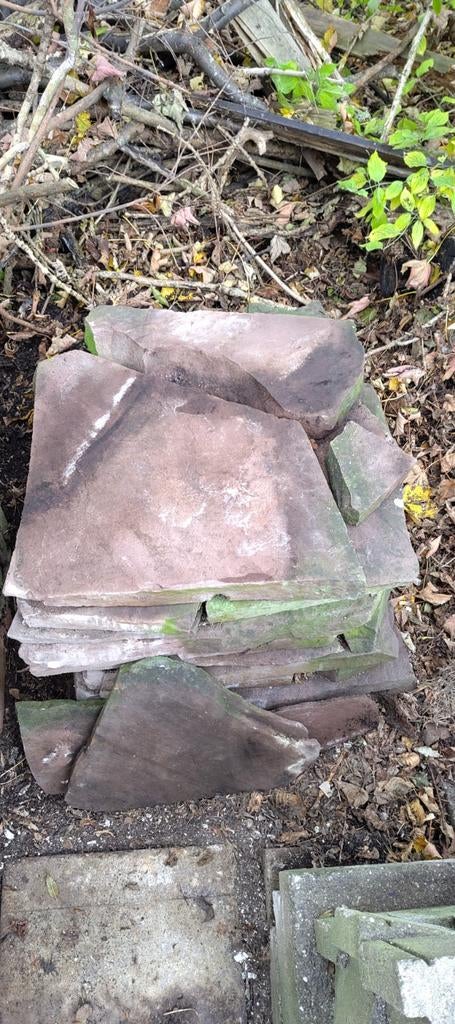 Flagstones rood 4 m2, Tuin en Terras, Tegels en Klinkers, Ophalen, Gebruikt, Terrastegels, Natuursteen