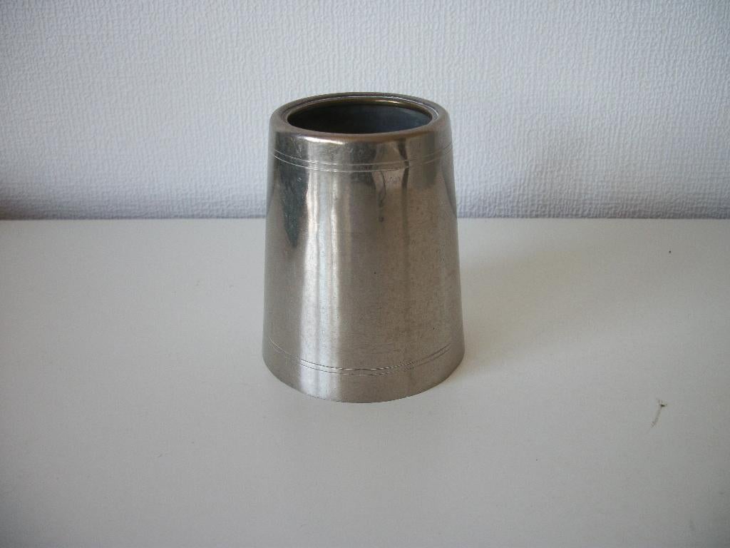 Edeltin Tinnen zilverkleurig Lepelvaasje - 8 cm hoog, Ophalen of Verzenden