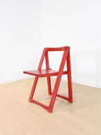 vintage Rode klapstoel, Aldo Jacober voor Alberto Bazzani, Ophalen, Gebruikt, Bruin, Eén