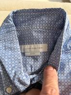 Overhemd blauw wit lange mouw. Slim fit maat L, Ophalen of Verzenden, Zo goed als nieuw, Blauw