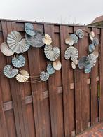 2 Metalen Wanddecoraties voor Buiten - Waterlelie Design, Huis en Inrichting, Ophalen of Verzenden, Zo goed als nieuw