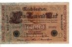 bankbiljet Duitsland 1000 Mark, 10 april 1910, Postzegels en Munten, Ophalen of Verzenden, Duitsland, Los biljet