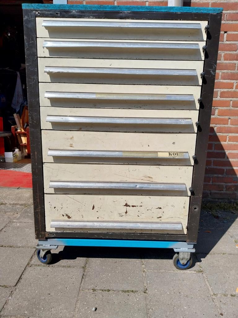Robuuste verrijdbare gereedschapskast met lades, Doe-het-zelf en Verbouw, Gereedschapskisten, Ophalen