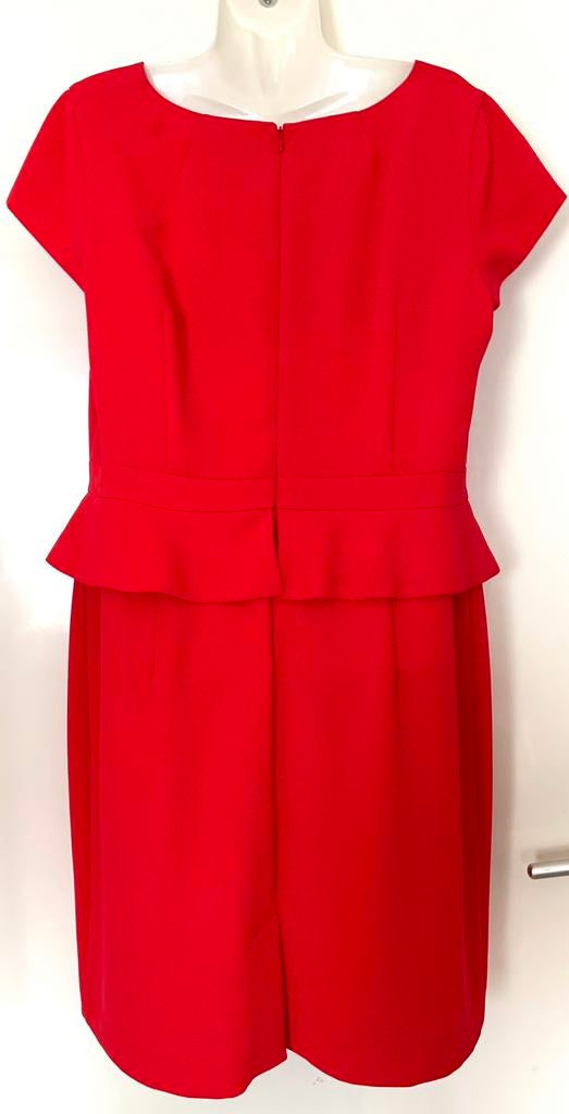 Comma rode jurk maat 44(v), Maat 42/44 (L), Ophalen of Verzenden, Zo goed als nieuw, Knielengte