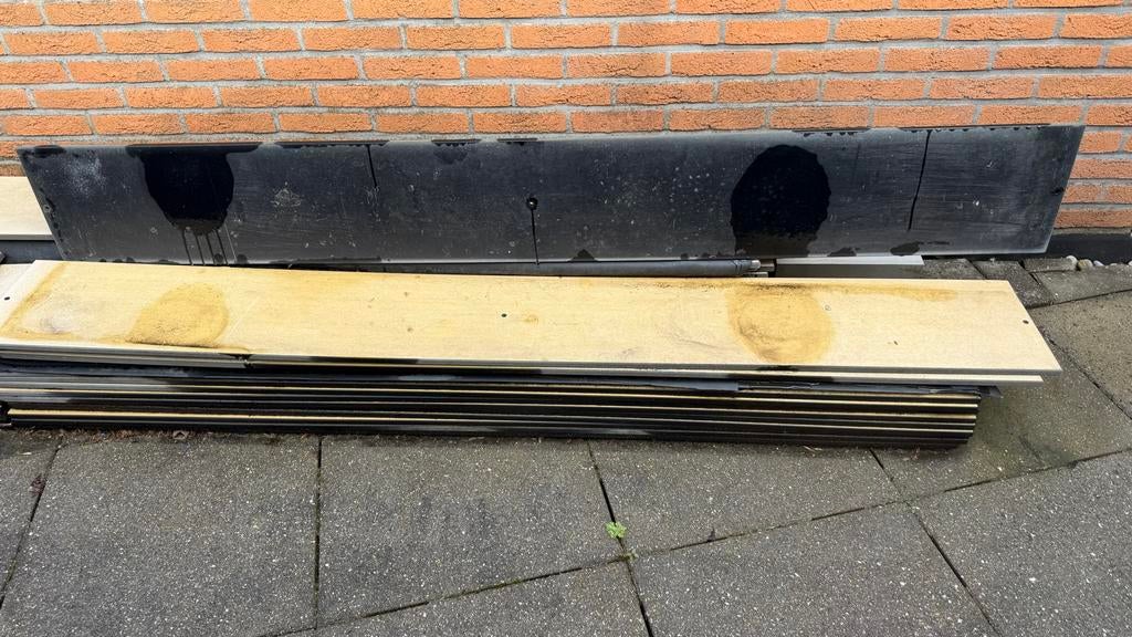 Trespa Platen 25x192cm, Doe-het-zelf en Verbouw, Platen en Panelen, Ophalen of Verzenden, Gebruikt, Hout