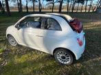 Fiat 500C  2010 Wit met rood dak en rood lederen bekleding, Auto's, Voorwielaandrijving, 4 cilinders, Cabriolet, Wit