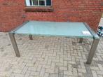 Glazen RvS tafel 200x100, Ophalen, Nieuw, Rechthoekig, Rvs